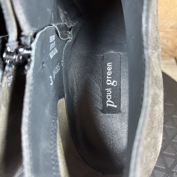 Paul Green Womens Size UK 3/US 5.5 Suede Gray Brown Heel Ankle Bootie - Picture 6 of 10